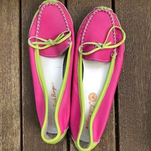 Jack Rogers pink leather loafers never worn